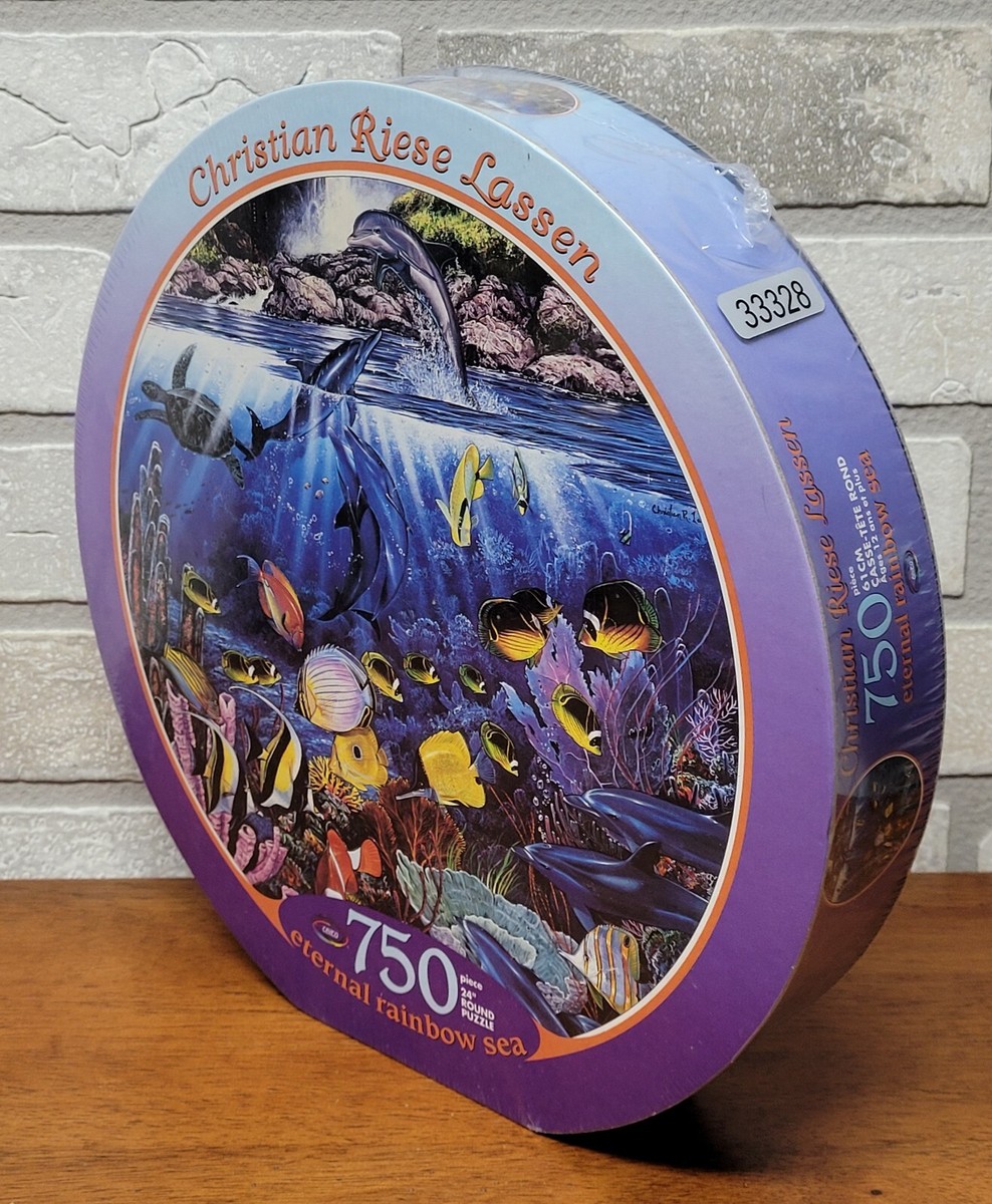 NEW Christian Riese Lassen Round 24” Jigsaw Puzzle 750 Pc