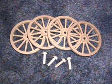 WAGON  CANNON WHEELS - 2  Inch Diameter Alder Wood - civil war display handcart