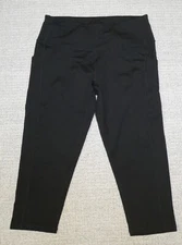 Stelle women's black stretch fitness/workout capri tights Sz XL