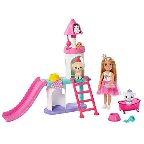 Barbie Princess Adventure Chelsea Pet Castle Playset  with Blonde Chelsea Doll