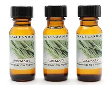 3 Rosemary 1/2oz Premium Grade Scented Fragrance Oil Crazy Candles