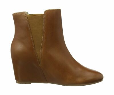 80£ HUSH PUPPIES MYTEE MARLOE GRÖSSE 7 41 HELLBRAUN ECHTLEDER KEILABSATZ STIEFELETTEN