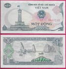 VIETNAM SOCIALIST 1 DONG 1985 UNC PREFIX AZ,FLAG TOWER OF HANOI AT LEFT CENTER,S