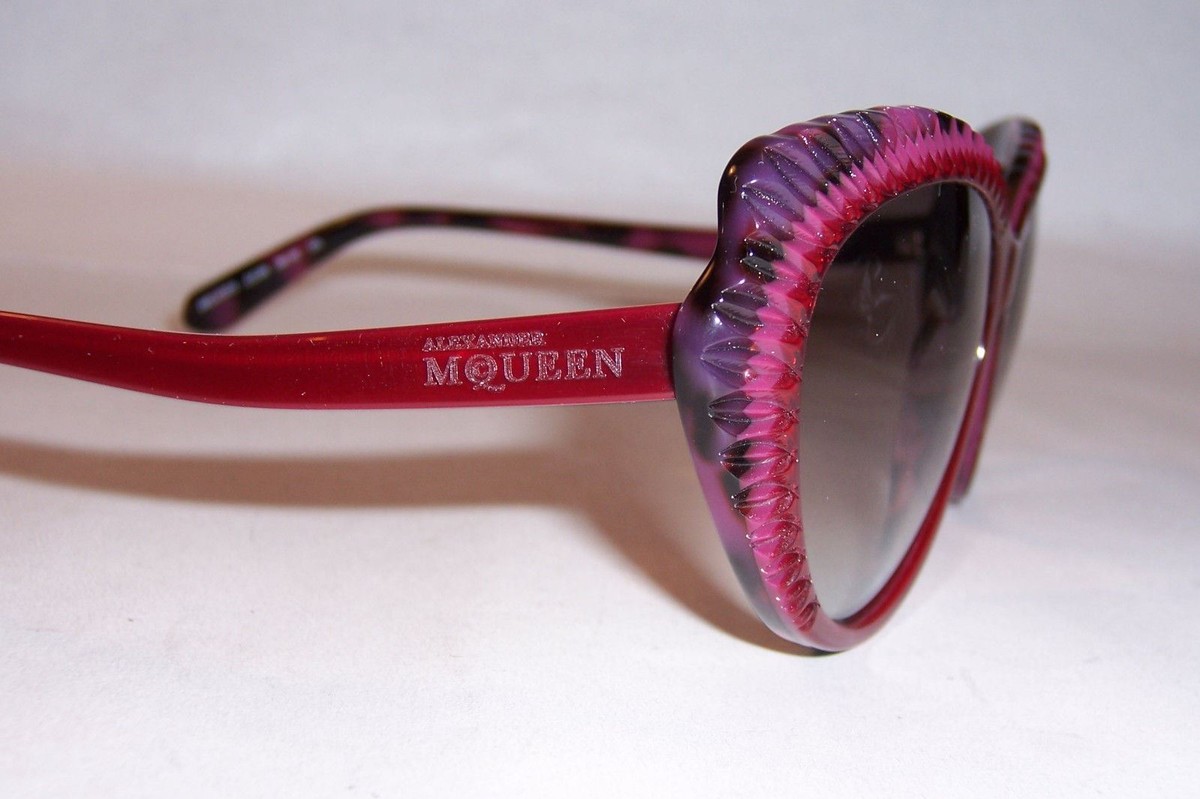 NEW ALEXANDER MCQUEEN SUNGLASSES AMQ 4197/S RED PINK/GRAY 