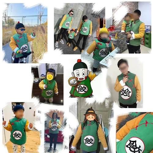 Anime Son Goku & Chiaotzu Kids Cosplay Coat Jacket Winter Warm Unisex - Picture 10 of 12