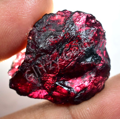64.60 Ct Natural Red Brown Painite Rough Facet Top Quality Mogok AGL Certified