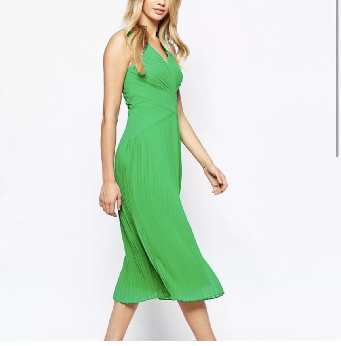 Baker green pleated 2024 dress