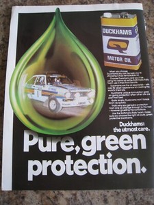 DUCKHAMS MOTOR OIL ROTHMAN'S RALLY TEAM FORD ESCORT 1981 ADVERT A4 FILE 39