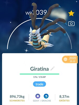  #487 Shiny Giratina (Urform Ohne Beine) Pokémon Go 