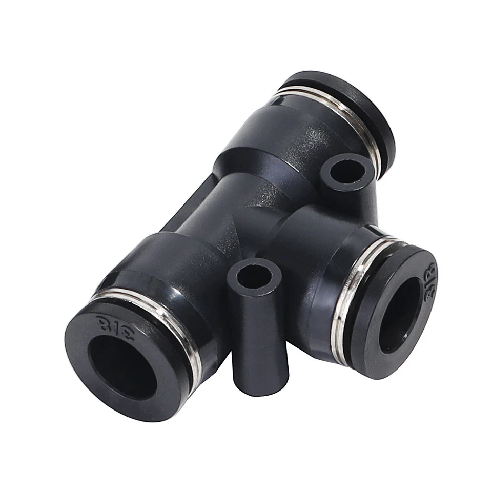 Push to Connect Nylon Air Line Fitting For 3/8" OD Quick Release Pneumatic 10Pcs - Image 4 of 4