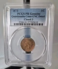 1873 1c Proof Indian Head Cent Closed 3 PCGS PROOF UNC
