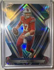 2020 Panini Spectra Josh Allen Buffalo Bills #7 Neon Blue Prizm Die-Cut /50