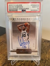 2020-21 Panini Flawless DAVID ROBINSON Enshrined  Signature 10/25 PSA 10!🔥