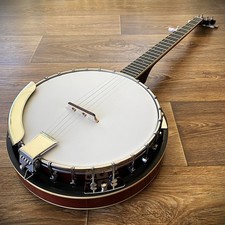 5-String Banjo - Full-Size with Sapele Closed Back  Preset Bridge, 24 Brackets