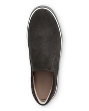 Vince Men s GRAPHITE Suede Randell Perforated Sneakers SZ 10.5M 11M