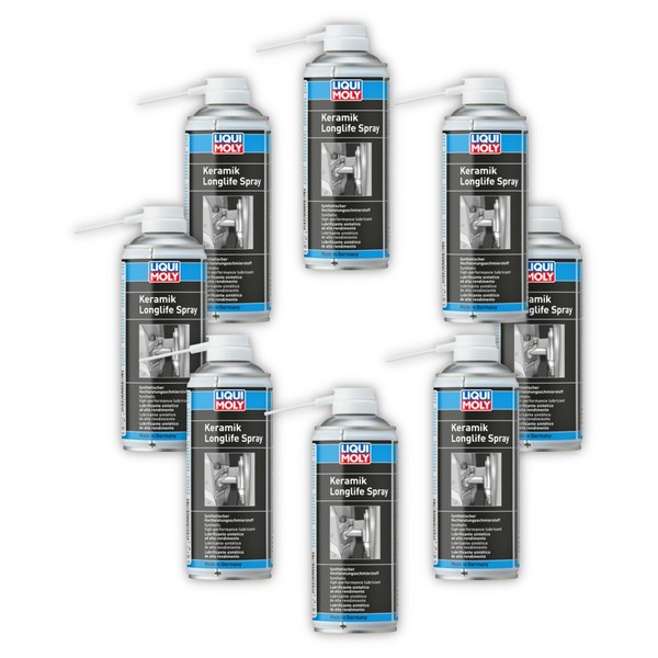 8X Schmiermittel Liqui Moly 20971 Keramik Longlife Spray Fett Spray 400 Ml-image