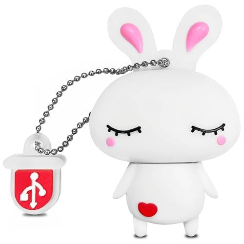 64GB White Rabbit-Shaped USB Flash Drive by BorlterClamp-image
