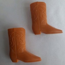 Barbie Ken Stivale Cowboy Color Cammello, Vintage Mattel Anni 60/70