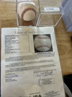Joe DiMaggio Autographed OAL American League Brown Baseball - JSA LOA ZZ56207