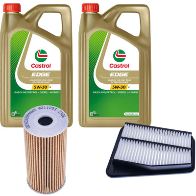 Inspektionspaket Castrol EDGE 5W-30 M Engine 10L für KIA Stinger 3.3 T-GDi