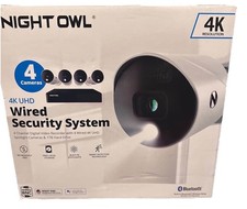 Night Owl 4K Bluetooth 1TB DVR, 4 Ch, 4 Wired Light Cams WMBF-8BTD1L-44 NEW