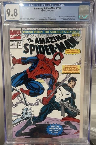 Amazing Spider-Man #358 CGC 9.8 Punisher Moon Knight Cover (1992)