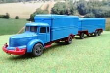 Wiking H0 1:100 - 48k Krupp Titan Koffer-LKW mit Anhänger Koffer-Lastzug Thermos