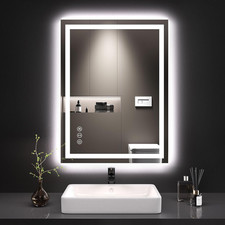 24x32 LED Bathroom Mirror Anti Fog Dimmable Backlit Front Lit ETL Listed