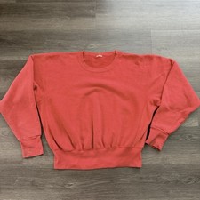 VTG 70s Champion Reverse Weave Blank Sweatshirt Crewneck Red Faded BIG SIZE RARE