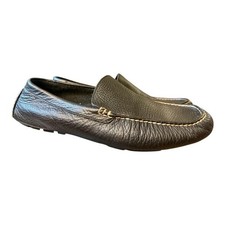 Polo Ralph Lauren Terence Driving Moc Loafer Black Leather Men size 10 D