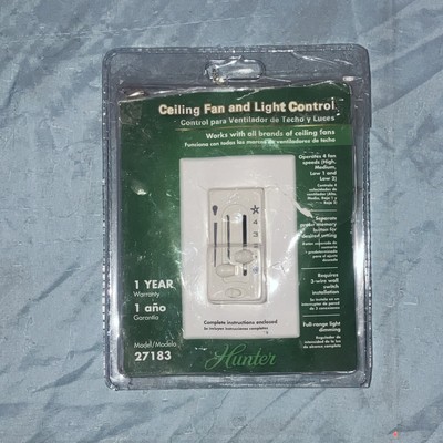 Hunter 4-Speed Ceiling Fan/Light Control 27183