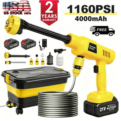 #ad Cordless High Pressure Car Washing Gun Pressure Washer Gun with 6 in 1 Nozzle $30.69