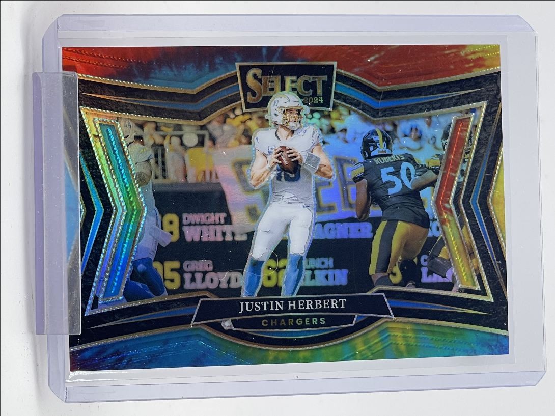 JUSTIN HERBERT 2024 SELECT FIELD LEVEL TIE-DYE PRIZM #461 /25 Q2277