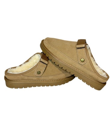 Evellyhootd Women s Suede Fluffy Slippers Chestnut