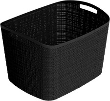Set of 2 XL 30.5L Jute Decorative Plastic Org...