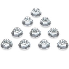 M142955 Stainless Hex Flange Lock Nut Set 10pcs for John Deere Mower Tractor Use