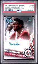 BOWMAN UNIVERSITY CHROME BOWMAN CHROME PROSPECTS AUTOS SCOTTY MIDDLETON PSA 7