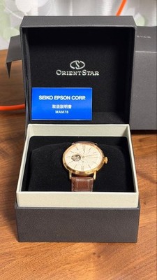 Orient Star Semi Skeleton RK-AV0001S White Dial Automatic Men Watch Working #90