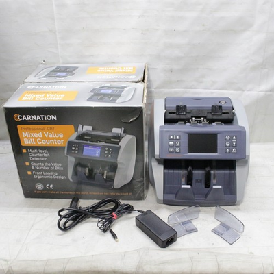 #ad #ad Carnation CR7 Mixed Value Bill Counter Tested Works With Power supply And Box $223.19