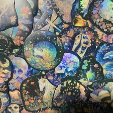 10pc Multicolor Vinyl Holographic Stickers Ce...