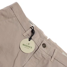 Mason's NWT Chinos / Casual Pants Size 46 (30 US) In Solid Beige Cotton Blend
