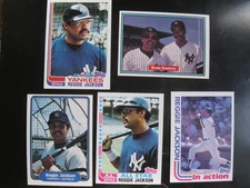 Reggie Jackson 5 Card Lot 1982 Topps Fleer Donruss New York Yankees