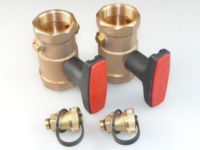 2 x HEIMEIER GLOBO H KUGELHAHN 1 1/4'' ZOLL DN 32 HEIZUNG KUGELVENTIL 0615-05.000