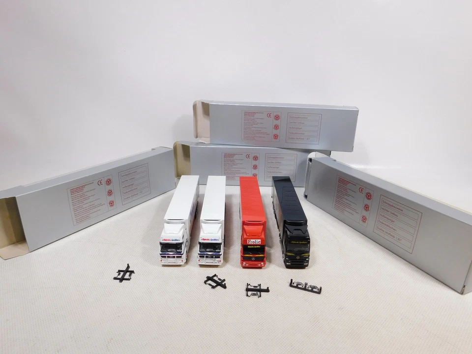 Herpa Exclusiv 1:87 H0 4X Sattelzug MB Chappi Cesar Frolic SG/MINT+BOX #EI55-1 - Immagine 4 di 4