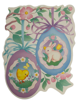 Eureka Easter Spring Holiday Bunny Chick Egg Ornaments Paper Die Cut Wall Decor