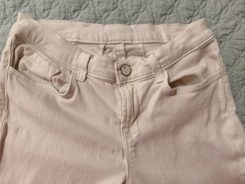 J Brand Girls Size 7/8 Snow White Skinny Jeans Premium Denim Made in USA EUC