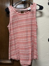 CAbi #5761 Striped Red Spirit Casual Sleevele...