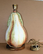 Lampenfuss Keramik "Birne" Fassung E27  H ~ 55cm &Oslash; ~ 24cm ca.: 1970