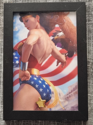 Wonder Woman Waifu Custom Anime Manga Spicy Framed 4x6 inch Limited Print
