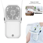 Portable Handheld Fan USB Rechargeable Mini Foldable Neck Fan with Power Bank
